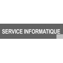 Autocollant SERVICE INFORMATIQUE gris