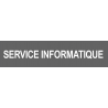 Autocollant SERVICE INFORMATIQUE gris