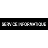 Autocollant SERVICE INFORMATIQUE noir