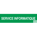 Autocollant SERVICE INFORMATIQUE vert