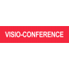 autocollant VISIO-CONFERENCE rouge