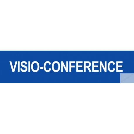 Autocollant VISIO-CONFERENCE bleu