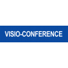 Autocollant VISIO-CONFERENCE bleu