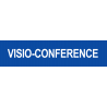 Autocollant VISIO-CONFERENCE bleu