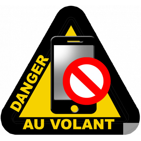 autocollant smartphone danger au volant