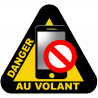 autocollant smartphone danger au volant