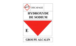 autocollant Hydroxyde de sodium