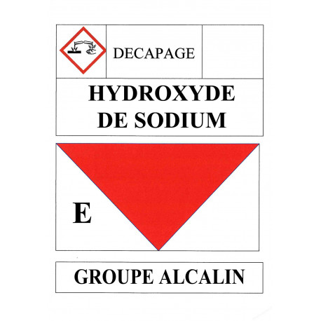 autocollant Hydroxyde de sodium