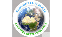 autocollant sauvons la planète