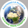 autocollant sauvons la planète