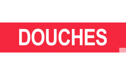 autocollant DOUCHES rouge