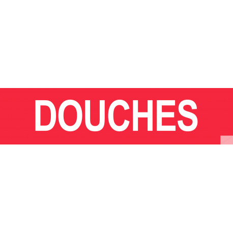 autocollant DOUCHES rouge