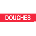 autocollant DOUCHES rouge