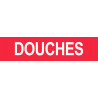 autocollant DOUCHES rouge