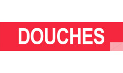 autocollant DOUCHES rouge