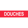 autocollant DOUCHES rouge