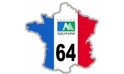 autocollant FRANCE 64