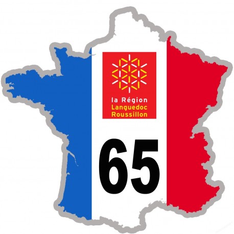 autocollant FRANCE 65