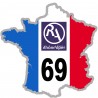 sticker / autocollant FRANCE 69