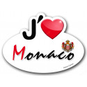 autocollant j'aime Monaco