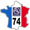 sticker / autocollant FRANCE 74 Rhône Alpes