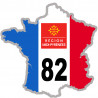 sticker / autocollant FRANCE 82 Midi Pyrénées