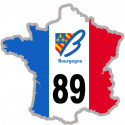 sticker / autocollant FRANCE 89 Région Bourgogne