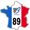 sticker / autocollant FRANCE 89 Région Bourgogne