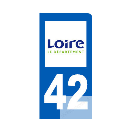 autocollant immatriculation 42 de la Loire