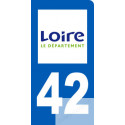 autocollant immatriculation 42 de la Loire