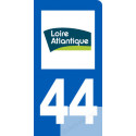 autocollant immatriculation 44 de la Loire-Atlantique