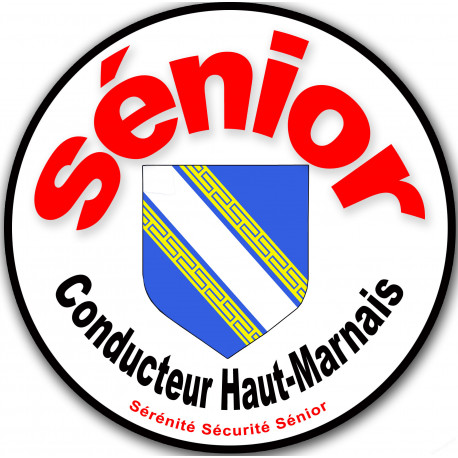 autocollant conducteur Sénior Blason Haut-Marnais