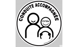 autocollant conduite accompagnée conducteur Ch'ti