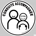 autocollant conduite accompagnée conducteur Ch'ti