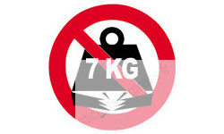 Sticker autocollant charge maximum 7 KG