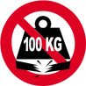 Sticker autocollant charge maximum 100 KG