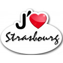 Sticker autocollant j'aime Strasbourg