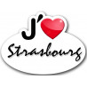 Sticker autocollant j'aime Strasbourg