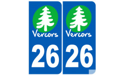 autocollant numéro immatriculation 26 (la Drôme) Vercors