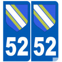 numero immatriculation 52 (Blason Haute-Marne)