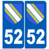 numero immatriculation 52 (Blason Haute-Marne)