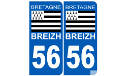 numero immatriculation 56 drapeau Breton