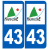 numero immatriculation 43 (Haute-Loire)