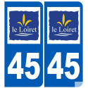 numero immatriculation 45 (Loiret)