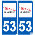 numero immatriculation 53 (Mayenne)