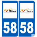 numero immatriculation 58 (Nièvre)