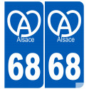 numero immatriculation 68 (Haut-Rhin) Alsace