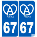 numero immatriculation 67 (Bas-Rhin) Alsacien