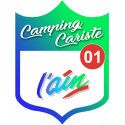 Sticker / autocollant : Camping car l'Ain 01 - 10x7.5cm