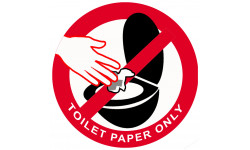 autocollant TOILET PAPER ONLY